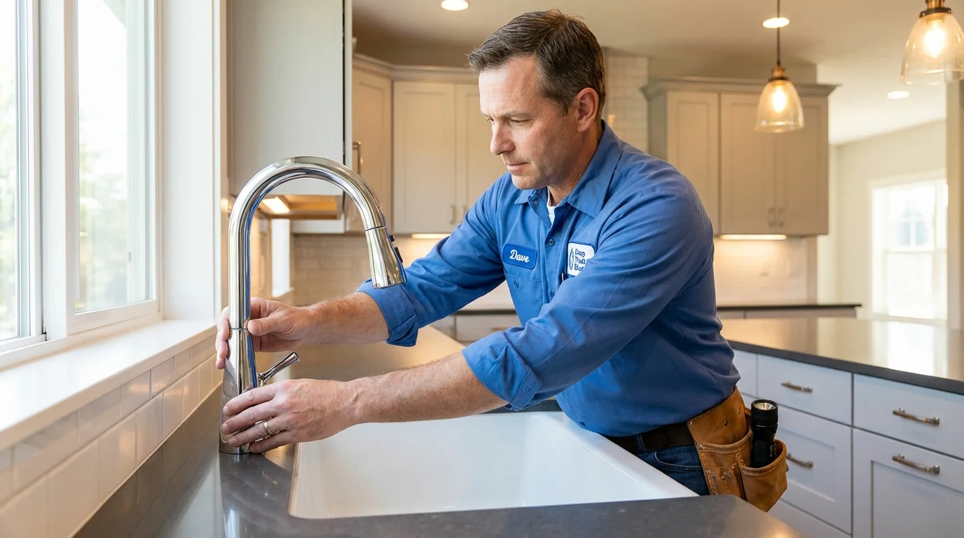 Kitchen faucet installation by Johns Plumbing LLC in Whitestown