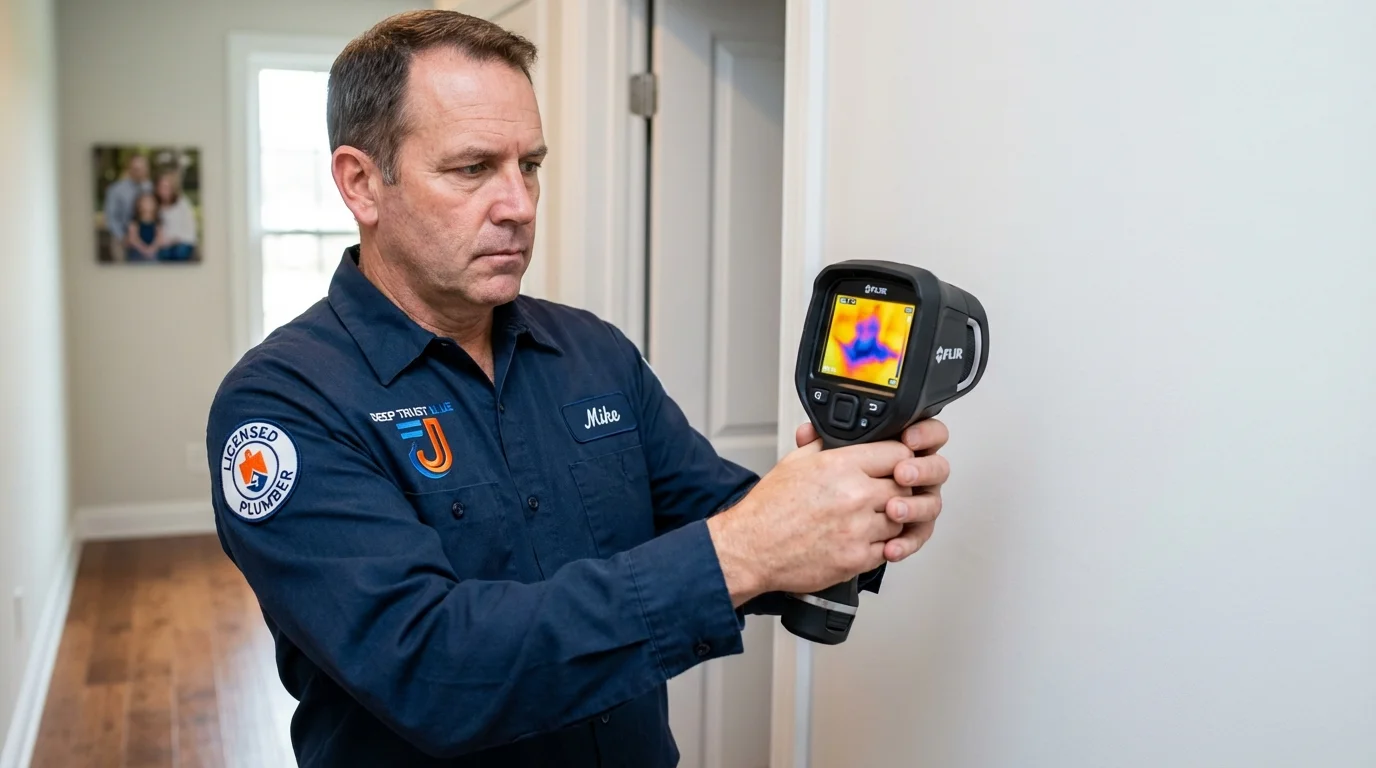 Thermal imaging leak detection by Johns Plumbing LLC in Whitestown